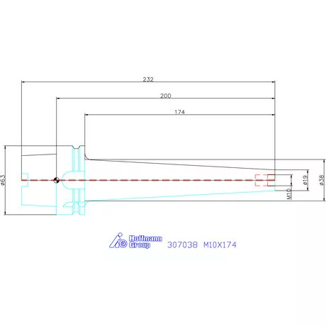 Garant Szerszámbefogó becsavarozható maróhoz menettel rezgéscsillapított, kúpos alak M10X174