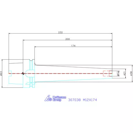 Garant Szerszámbefogó becsavarozható maróhoz menettel rezgéscsillapított, kúpos alak M12X174