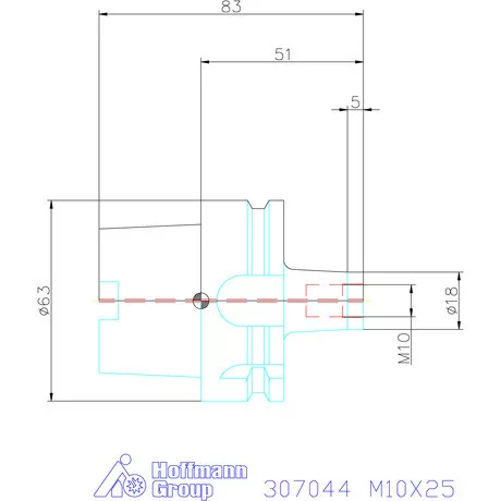 Garant Szerszámbefogó becsavarozható maróhoz menettel Kúpos alak M10X25