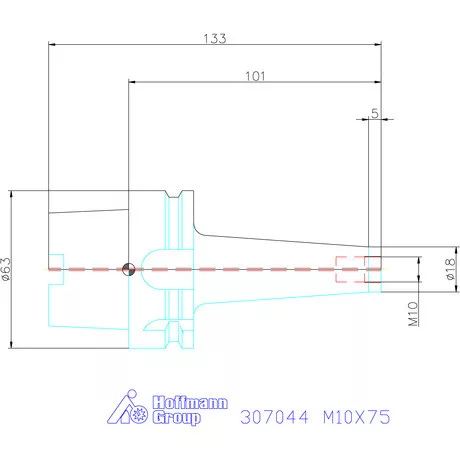 Garant Szerszámbefogó becsavarozható maróhoz menettel Kúpos alak M10X75