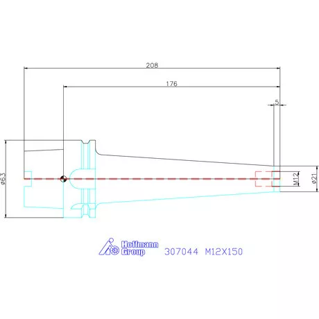 Garant Szerszámbefogó becsavarozható maróhoz menettel Kúpos alak M12X150