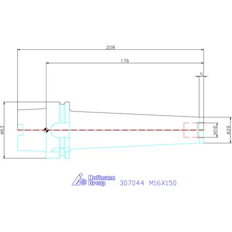 Garant Szerszámbefogó becsavarozható maróhoz menettel Kúpos alak M16X150