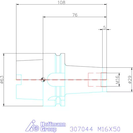 Garant Szerszámbefogó becsavarozható maróhoz menettel Kúpos alak M16X50