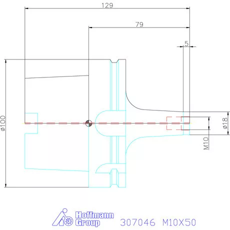 Garant Szerszámbefogó becsavarozható maróhoz menettel Kúpos alak M10X50