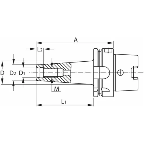 Garant Szerszámbefogó becsavarozható maróhoz menettel Kúpos alak M12X50