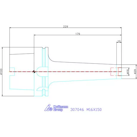 Garant Szerszámbefogó becsavarozható maróhoz menettel Kúpos alak M16X150