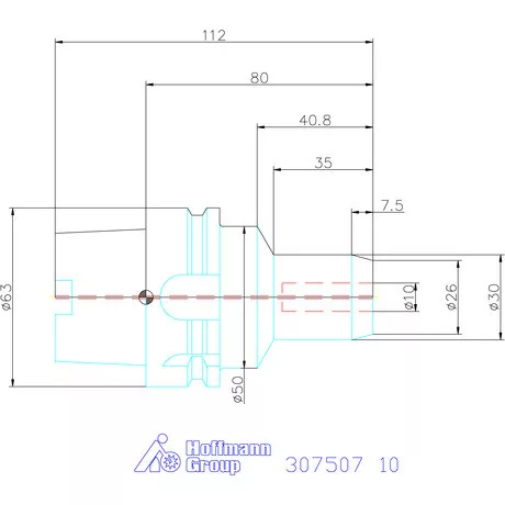 Holex Hidroplasztikus szerszámtartó BASIC rövid, karcsú 10 mm