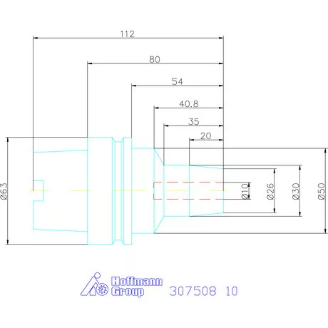Wte Hidroplasztikus szerszámbefogó rövid, karcsú 10 mm
