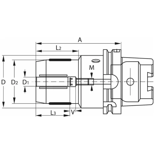 Wte Hidroplasztikus szerszámbefogó rövid, karcsú 32 mm