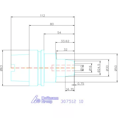 Garant Hidroplasztikus szerszámbefogó rövid, karcsú 10 mm