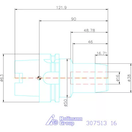 Garant Hidroplasztikus szerszámtartó BASIC rövid, karcsú 16 mm