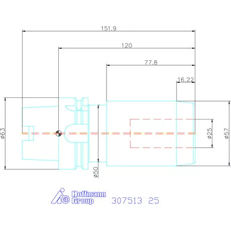 Garant Hidroplasztikus szerszámtartó BASIC rövid, karcsú 25 mm