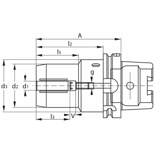 Garant Hidroplasztikus szerszámtartó BASIC rövid, karcsú 32 mm