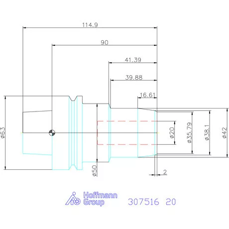 Garant Hidroplasztikus szerszámtartó BASIC rövid, karcsú 20 mm