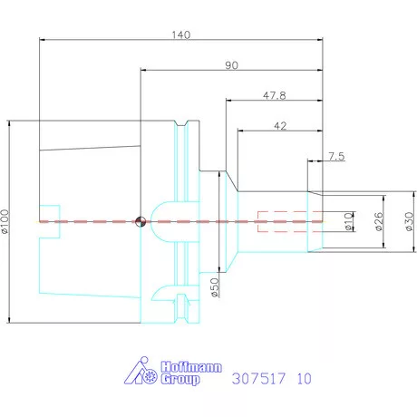 Holex Hidroplasztikus szerszámtartó BASIC rövid, karcsú 10 mm