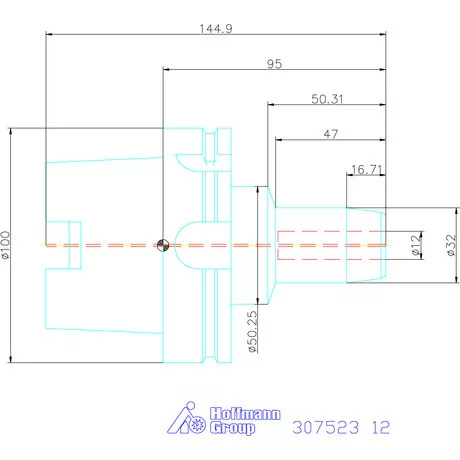 Garant Hidroplasztikus szerszámtartó BASIC rövid, karcsú 12 mm