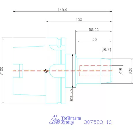 Garant Hidroplasztikus szerszámtartó BASIC rövid, karcsú 16 mm
