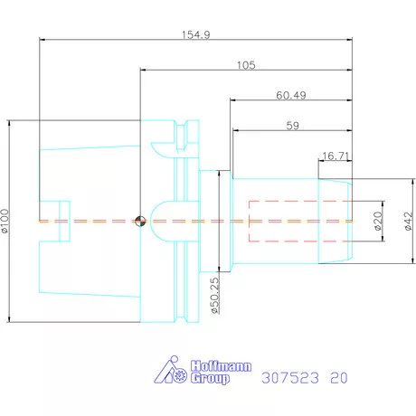 Garant Hidroplasztikus szerszámtartó BASIC rövid, karcsú 20 mm