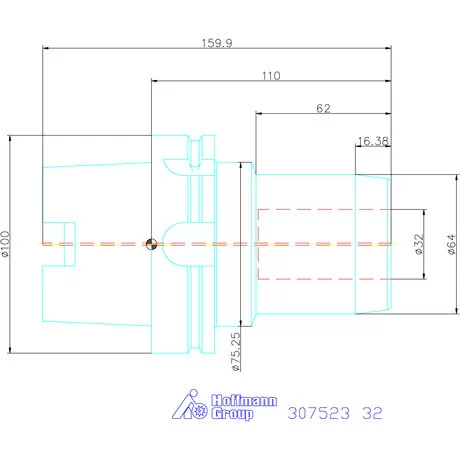 Garant Hidroplasztikus szerszámtartó BASIC rövid, karcsú 32 mm