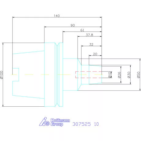 Wte Hidroplasztikus szerszámbefogó rövid, karcsú 10 mm