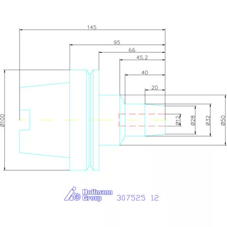 Wte Hidroplasztikus szerszámbefogó rövid, karcsú 12 mm