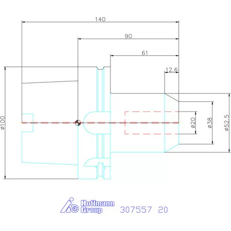 Hidroplasztikus szerszámtartó HT  20 mm