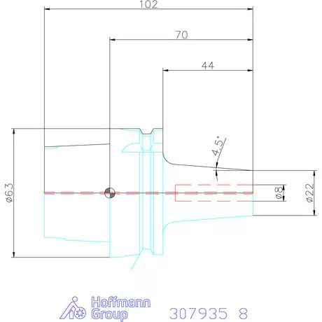 Haimer Zsugorbefogó Power Shrink Chuck, Safe-Lock-kal 8 mm