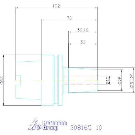 Garant Zsugorbefogó hűtőcsatorna furattal 10 mm