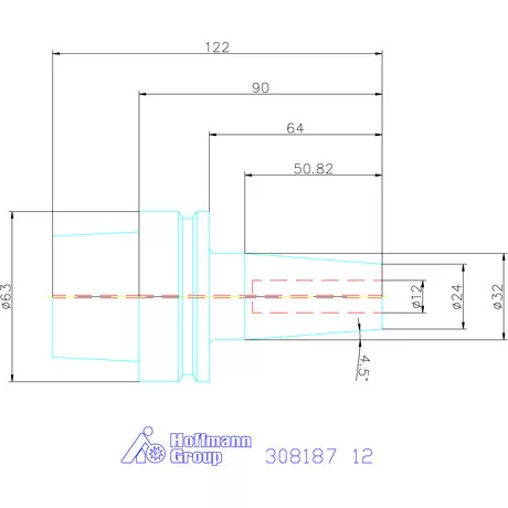 Garant Zsugorbefogó hűtőcsatorna furattal 12 mm