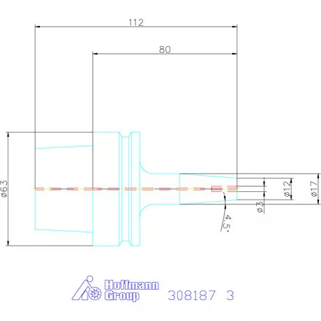 Garant Zsugorbefogó hűtőcsatorna furattal 3 mm