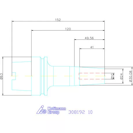 Garant Zsugorbefogó hűtőcsatorna furattal 10 mm
