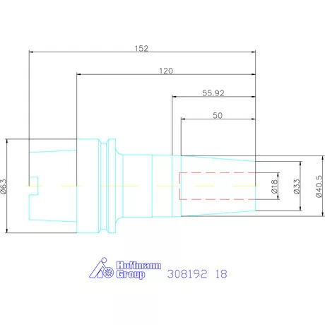 Garant Zsugorbefogó hűtőcsatorna furattal 18 mm