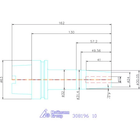 Garant Zsugorbefogó hűtőcsatorna furattal 10 mm