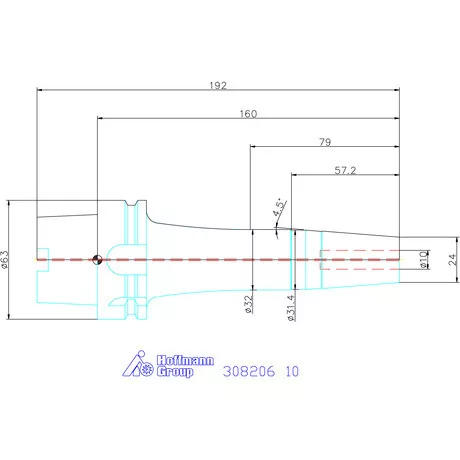 Garant Zsugorbefogó hűtőcsatorna furattal 10 mm