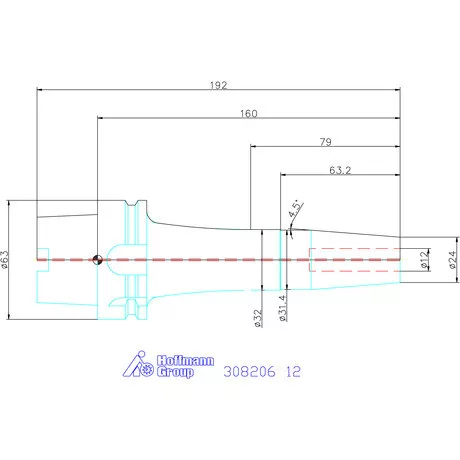 Garant Zsugorbefogó hűtőcsatorna furattal 12 mm