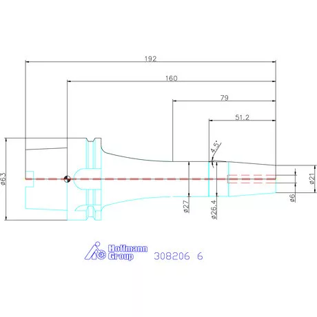 Garant Zsugorbefogó hűtőcsatorna furattal 6 mm