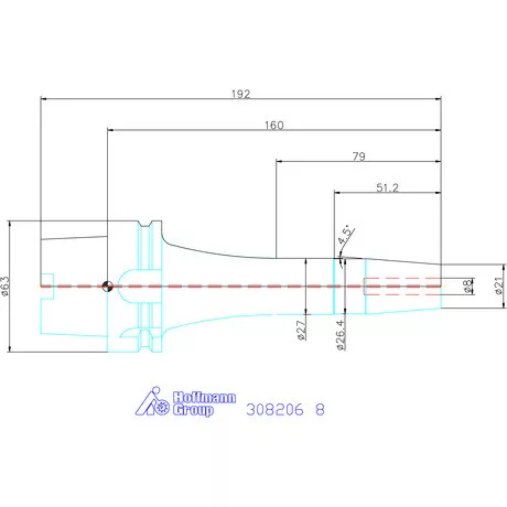 Garant Zsugorbefogó hűtőcsatorna furattal 8 mm