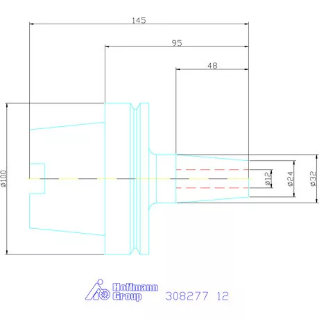 Garant Zsugorbefogó hűtőcsatorna furattal 12 mm