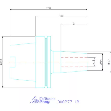 Garant Zsugorbefogó hűtőcsatorna furattal 18 mm