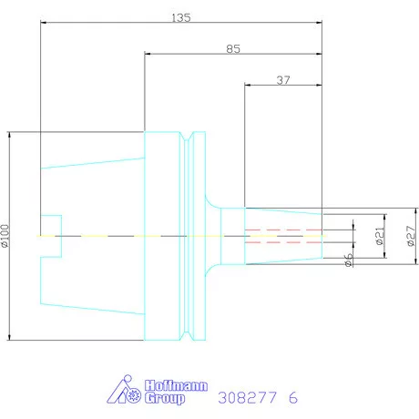 Garant Zsugorbefogó hűtőcsatorna furattal 6 mm