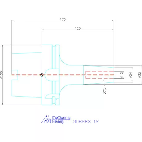 Garant Zsugorbefogó hűtőcsatorna furattal 12 mm