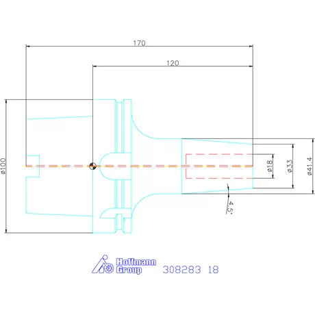 Garant Zsugorbefogó hűtőcsatorna furattal 18 mm