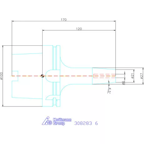 Garant Zsugorbefogó hűtőcsatorna furattal 6 mm
