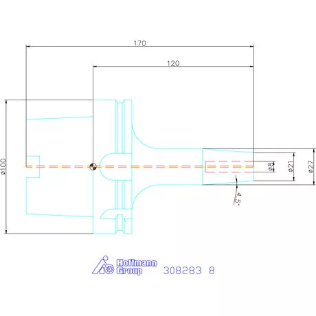 Garant Zsugorbefogó hűtőcsatorna furattal 8 mm