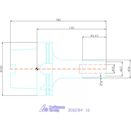 Garant Zsugorbefogó hűtőcsatorna furattal 16 mm