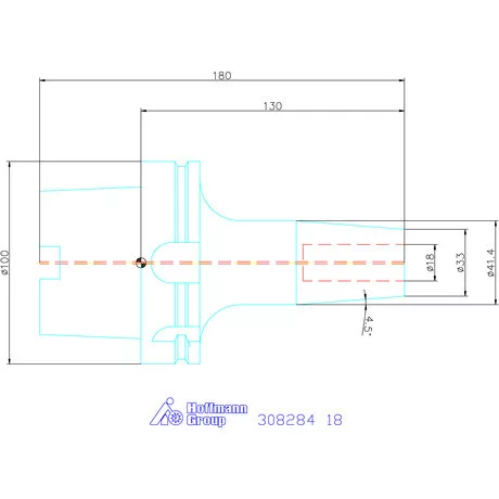 Garant Zsugorbefogó hűtőcsatorna furattal 18 mm