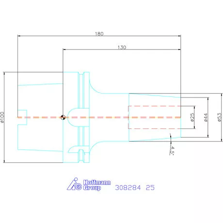 Garant Zsugorbefogó hűtőcsatorna furattal 25 mm