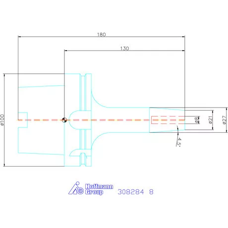 Garant Zsugorbefogó hűtőcsatorna furattal 8 mm