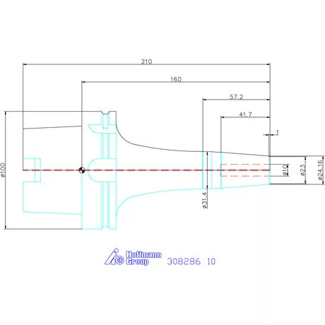 Garant Zsugorbefogó hűtőcsatorna furattal 10 mm