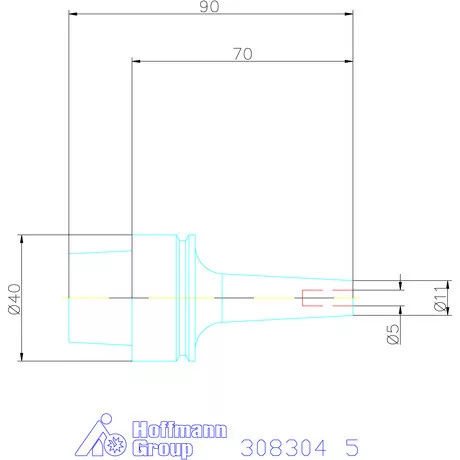 Garant Zsugorbefogó 3° karcsú 5 mm